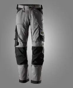 Snickers 6351 AllroundWork Stretch Loose Fit Work Trousers in Grey/Black