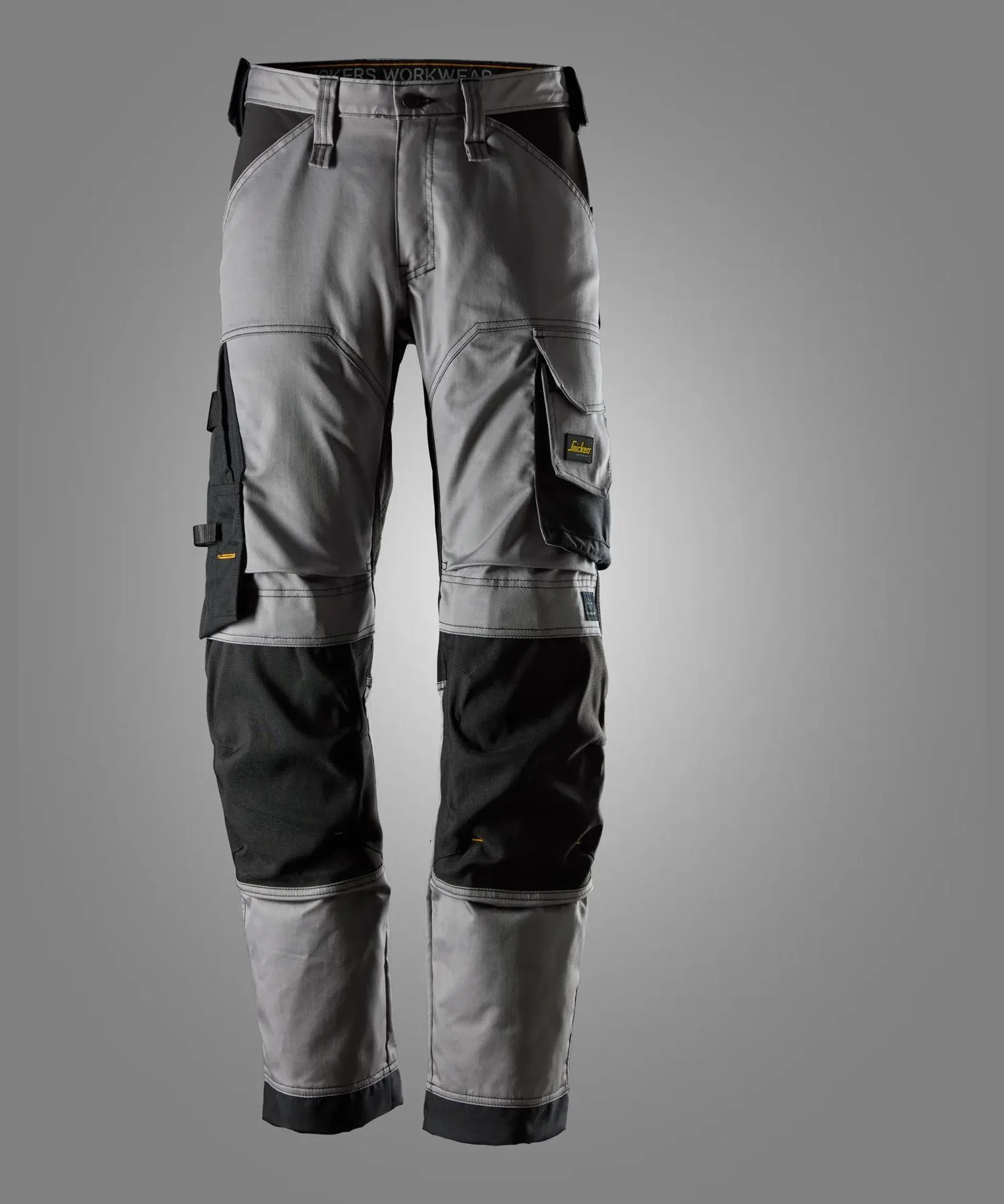 Snickers 6351 AllroundWork Stretch Loose Fit Work Trousers in Grey/Black
