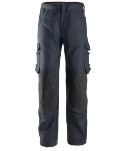 Snickers 6362 ProtecWork Work Trousers Equal Leg Pockets in Navy