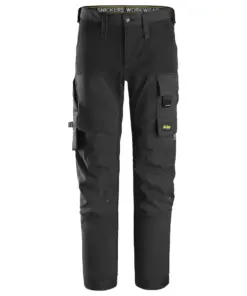 Snickers 6375 AllroundWork 4-way Stretch Trousers in Black/Black