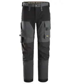 Snickers 6375 AllroundWork 4-way Stretch Trousers in Steel Grey/Black