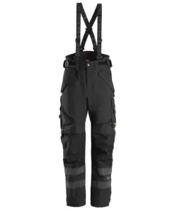 Snickers 6620 AllroundWork Waterproof 37.5® 2-layer Light Padded Trousers in Black/Black