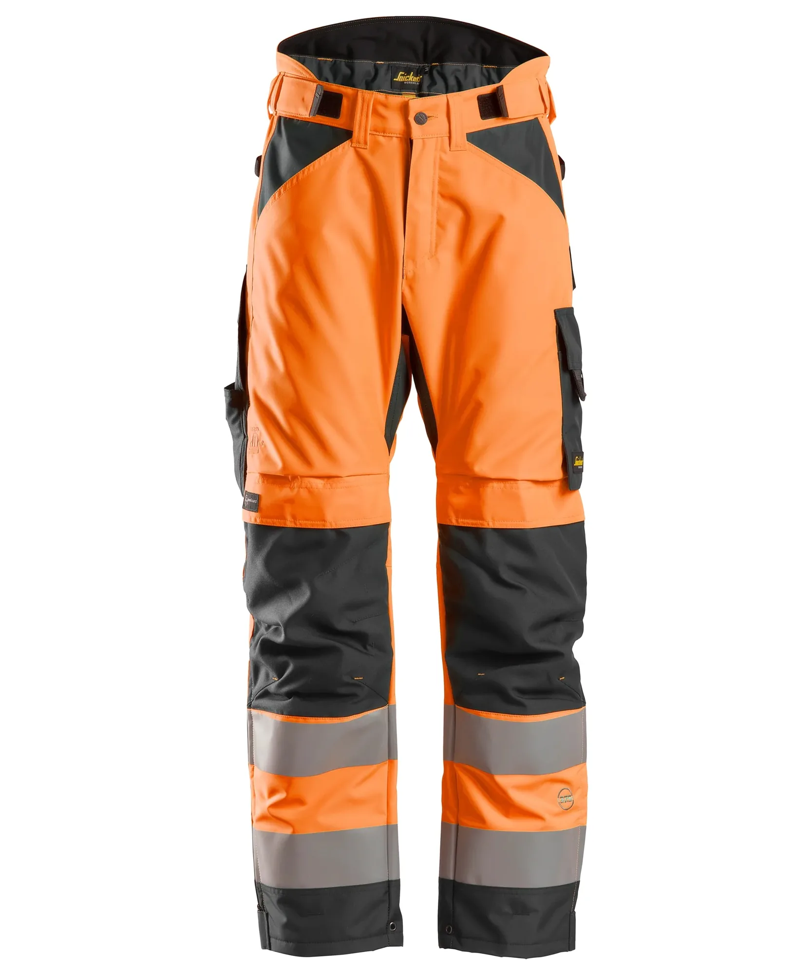 Snickers 6639 High-Vis Class 2 37.5® Insulated Trousers+ in High Visibility Orange/Black