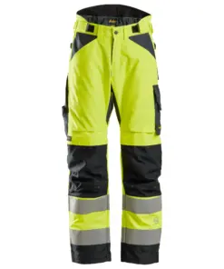 Snickers 6639 High-Vis Class 2 37.5® Insulated Trousers+ in High Visibility Yellow/Black