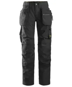 Snickers 6701 AllroundWork Women's Work Trousers+ Holster Pockets in Black/Black
