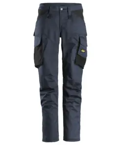 Snickers 6703 AllroundWork Women’s Stretch Trousers without Knee Pockets in Navy/Black