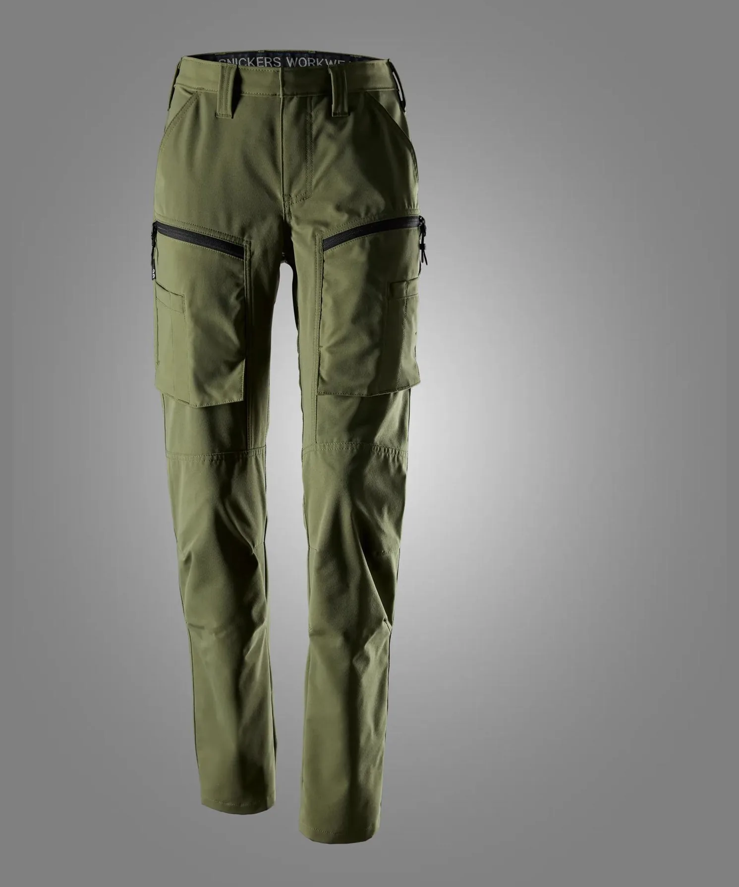 Snickers 6710 ServiceWork Women's Service Stretch Trousers in Khaki Green