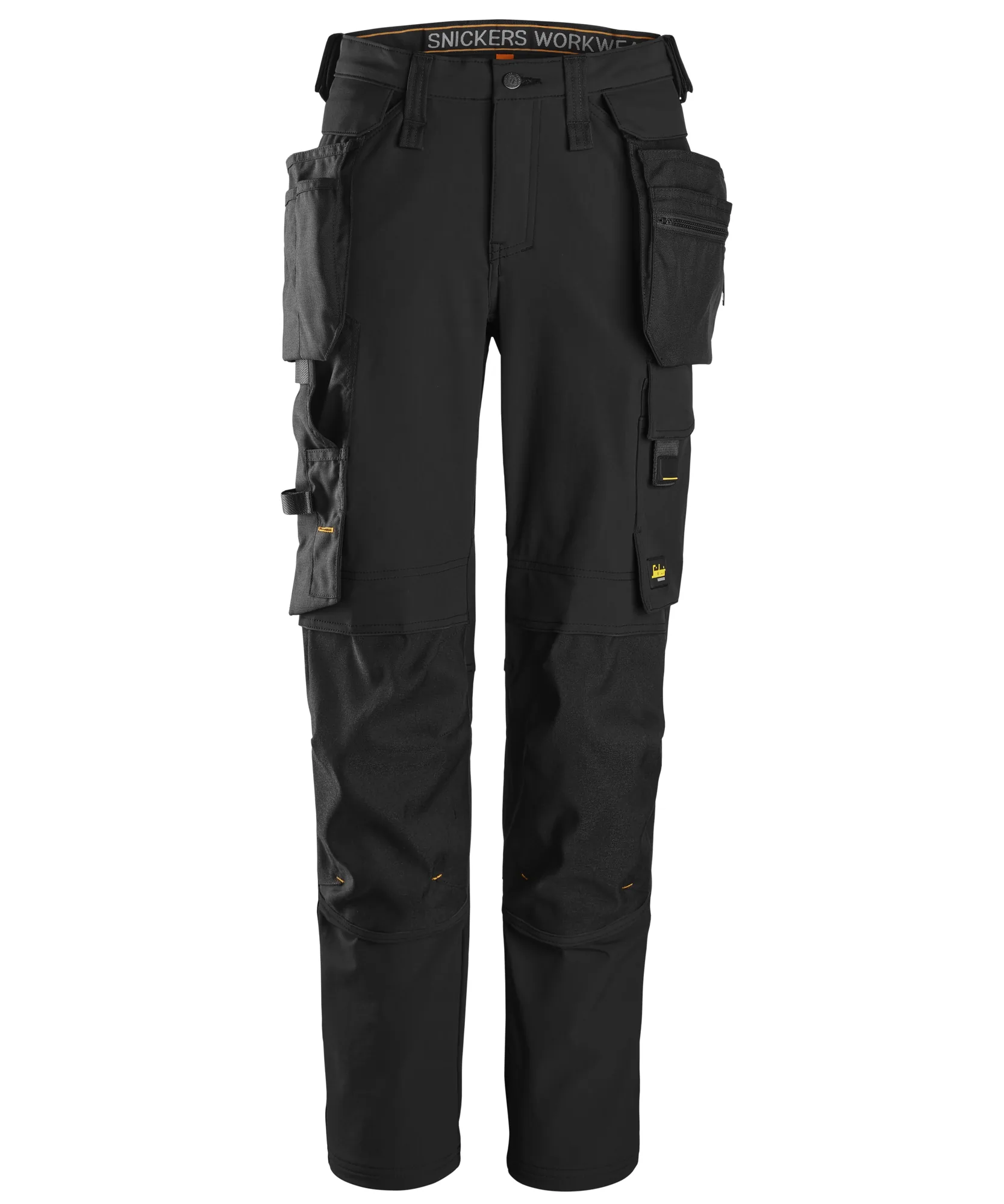 Snickers 6771 AllroundWork Women's Full-Stretch Trousers Detachable Holster Pockets in Black/Black