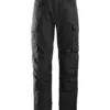 Snickers 6801 Service Trousers+ Knee Pockets in Black/Black