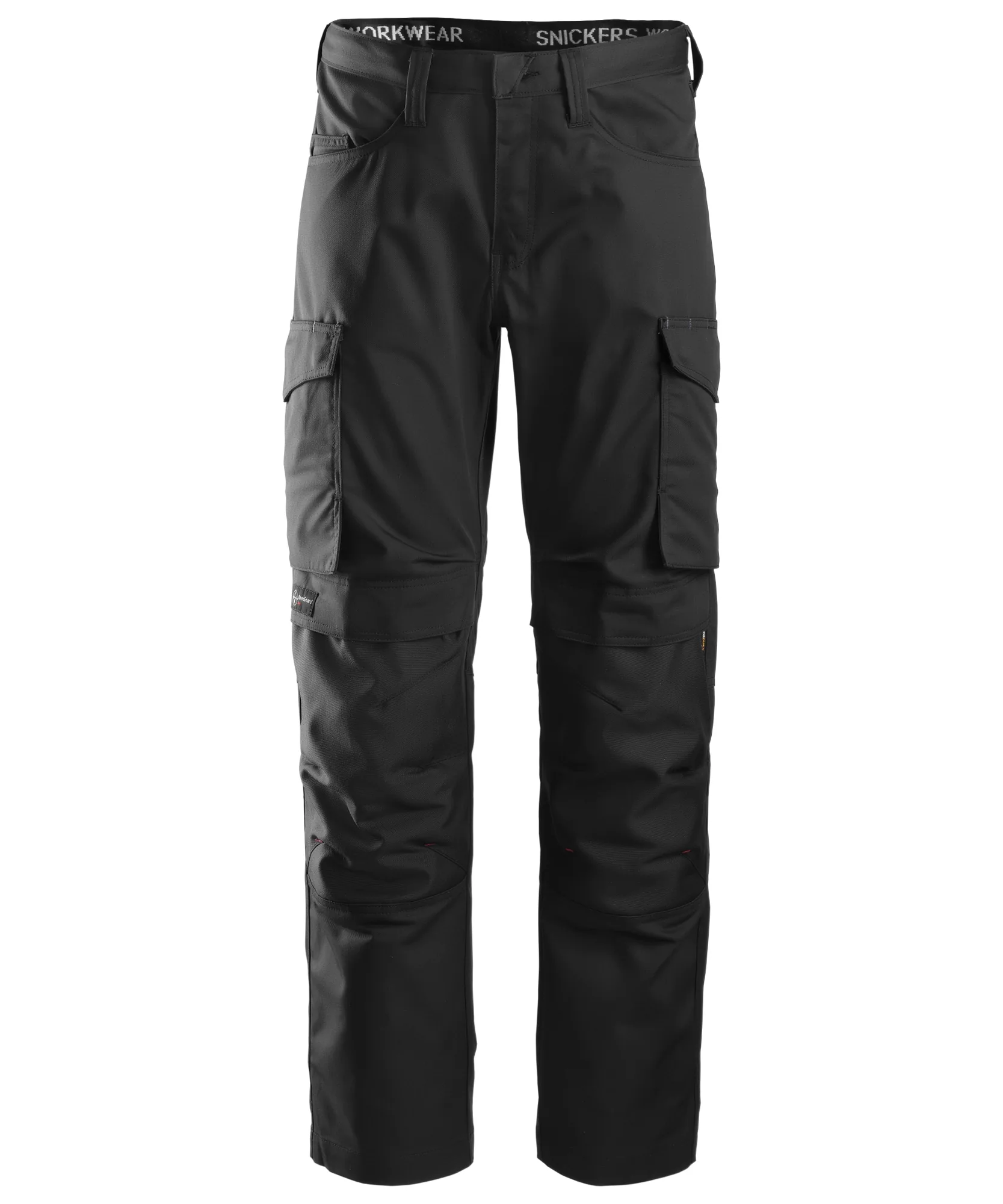 Snickers 6801 Service Trousers+ Knee Pockets in Black/Black