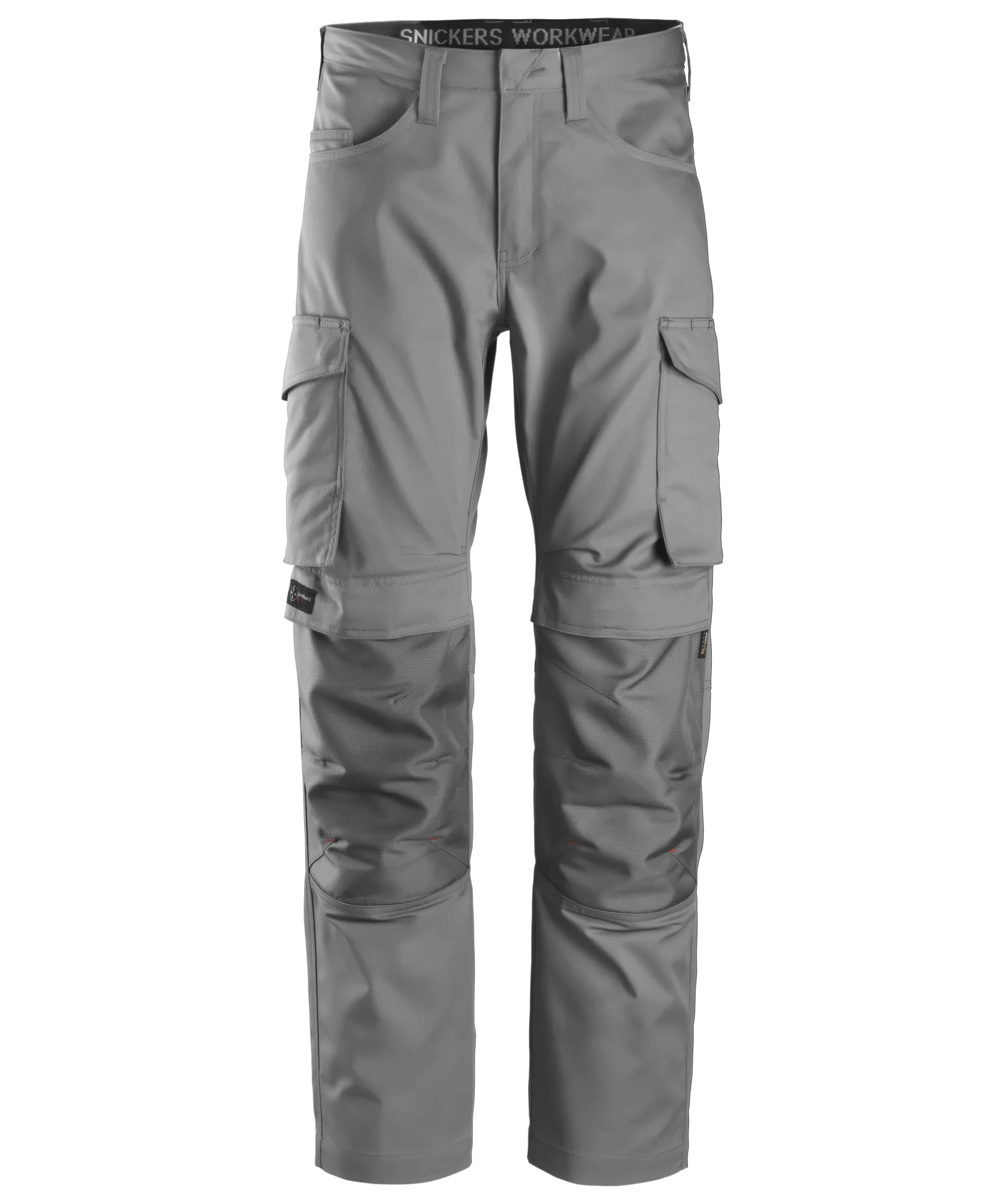 Snickers 6801 Service Trousers+ Knee Pockets in Grey/Grey