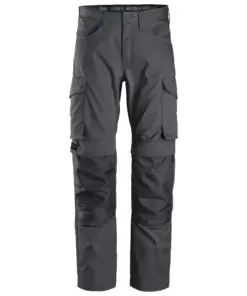Snickers 6801 Service Trousers+ Knee Pockets in Steel Grey/Steel Grey