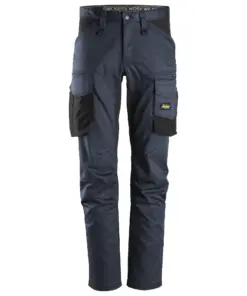 Snickers 6803 AllroundWork Stretch Trousers without Knee Pockets in Navy/Black