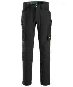 Snickers 6873 FlexiWork Full-Stretch Trousers without Knee Pockets in Black/Black