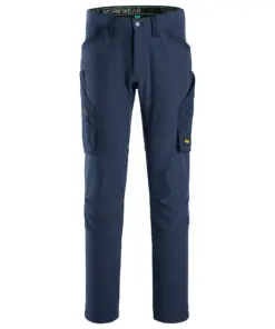 Snickers 6873 FlexiWork Full-Stretch Trousers without Knee Pockets in Navy/Navy