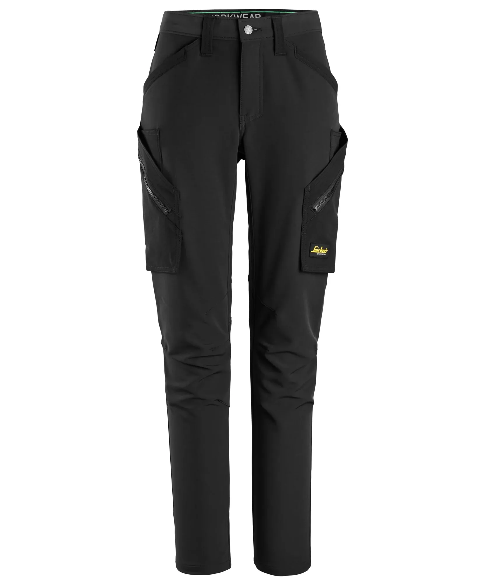 Snickers 6877 FlexiWork Women's Full-Stretch Trousers without Knee Pockets in Black/Black