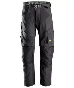 Snickers 6903 FlexiWork Work Trousers+ in Black/Black