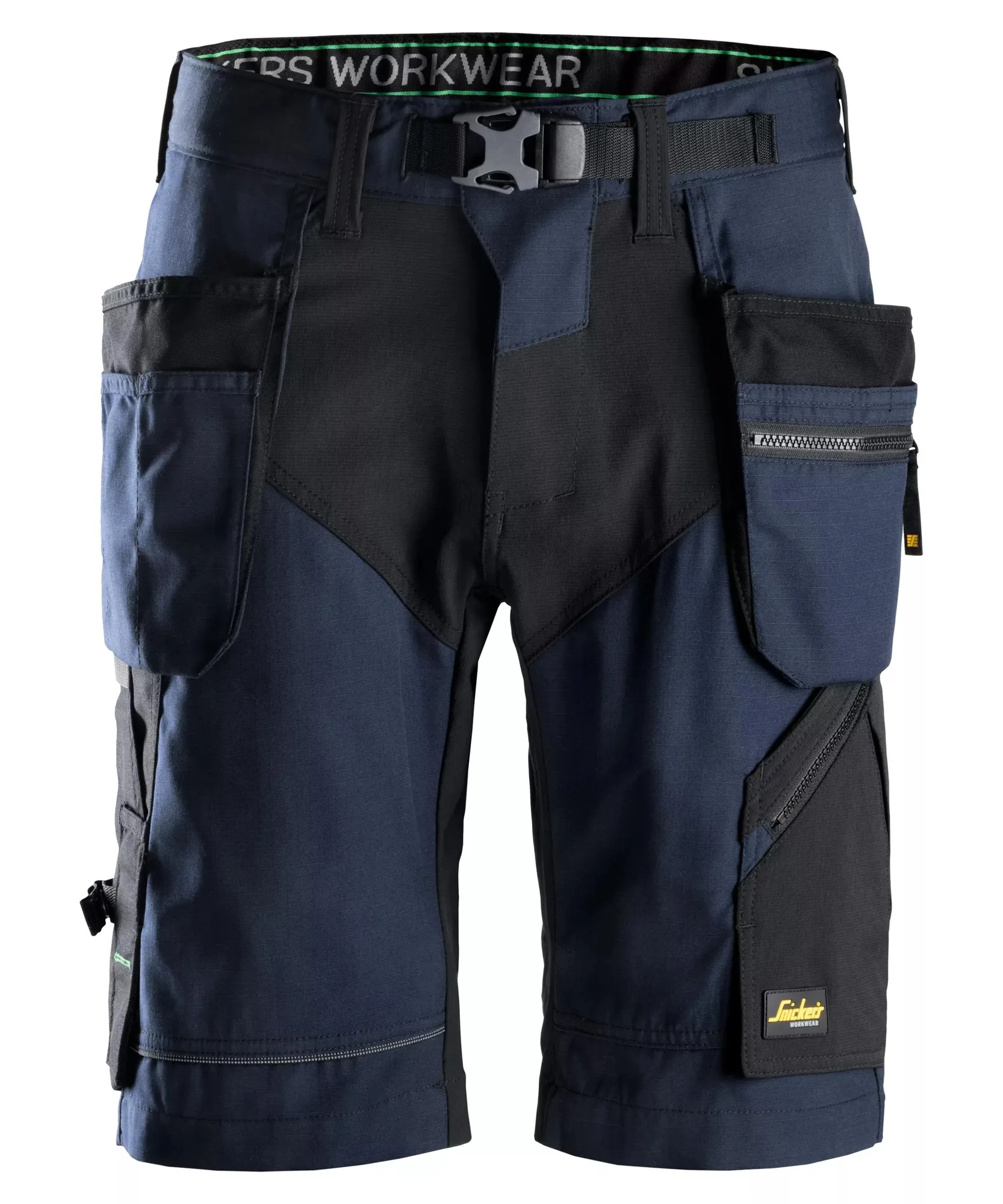 Snickers 6904 FlexiWork Work Shorts+ Holster Pockets in Navy/Black