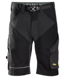 Snickers 6914 FlexiWork Work Shorts+ in Black/Black