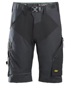 Snickers 6914 FlexiWork Work Shorts+ in Steel Grey/Black