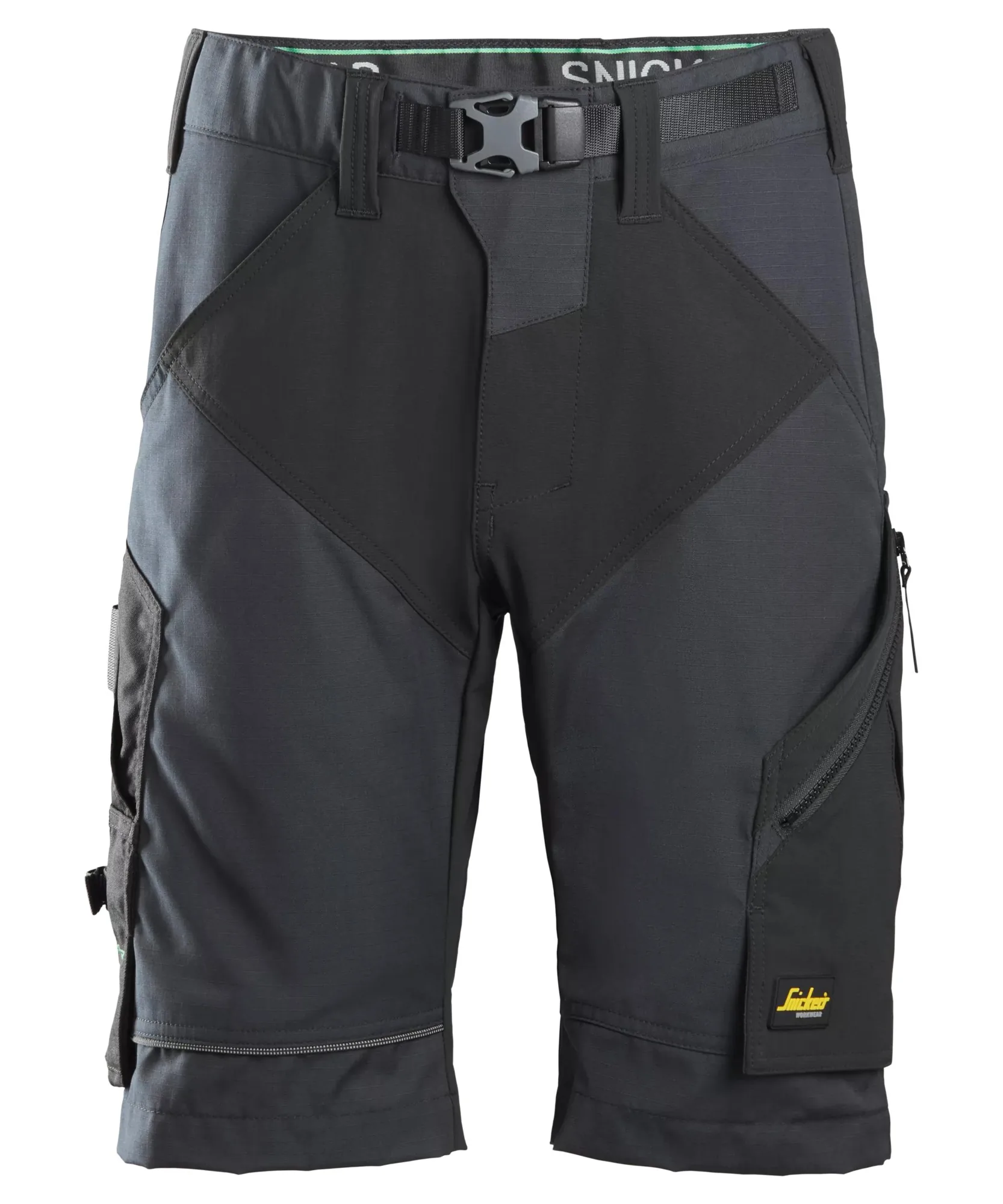 Snickers 6914 FlexiWork Work Shorts+ in Steel Grey/Black