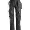 Snickers 6923 FlexiWork Floorlayer Trousers+ Holster Pockets in Black/Black