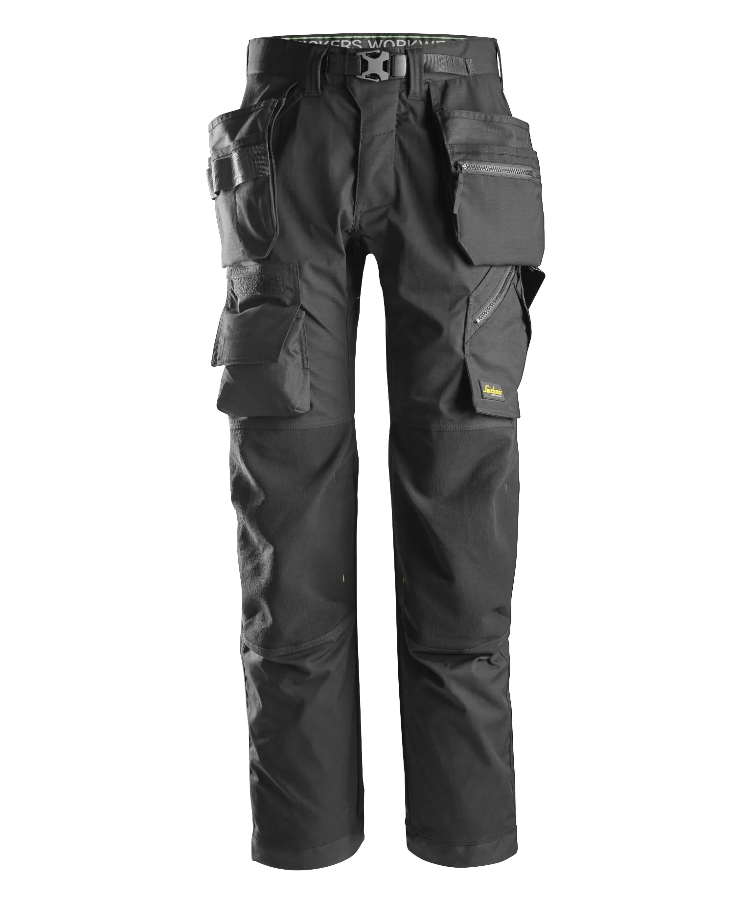 Snickers 6923 FlexiWork Floorlayer Trousers+ Holster Pockets in Black/Black