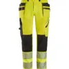 Snickers 6930 High-Vis Class 2 Trousers Detachable Holster Pockets in High Visibility Yellow/Black