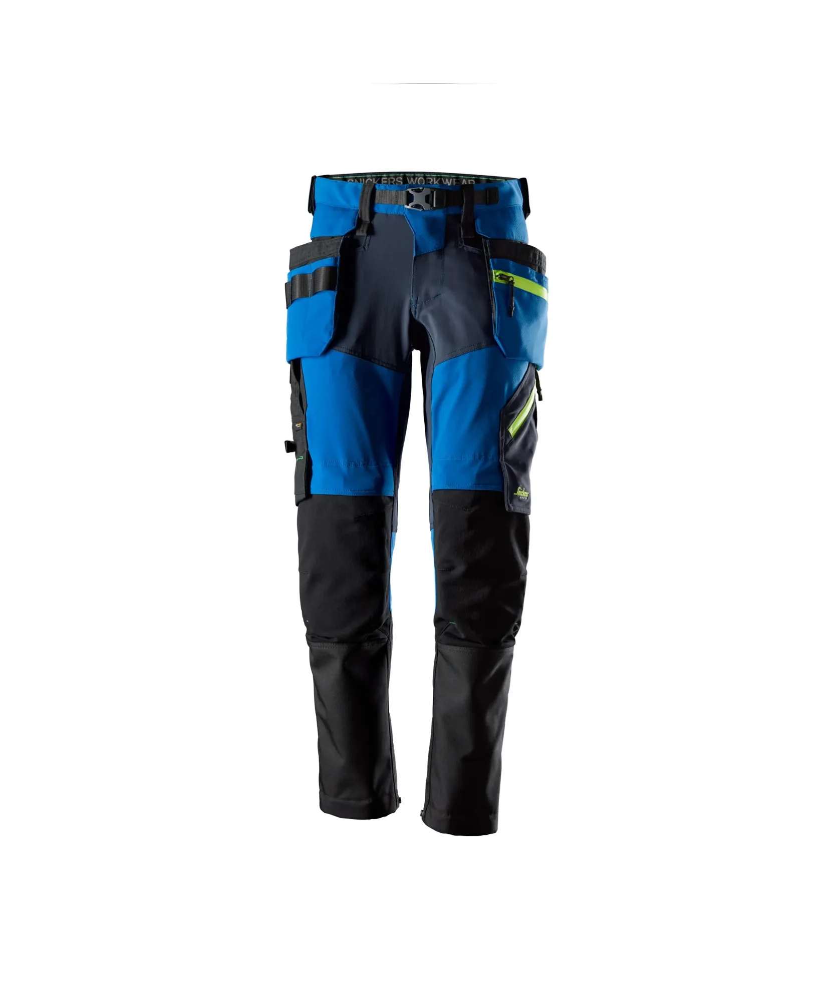 Snickers 6940 FlexiWork Softshell Stretch Trousers+ Holster Pockets in True Blue/Navy