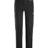 Snickers 6948 FlexiWork Softshell Stretch Trousers in Black/Neon Yellow