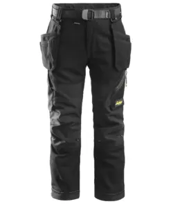 Snickers 7505 FlexiWork Junior Trousers in Black/Black