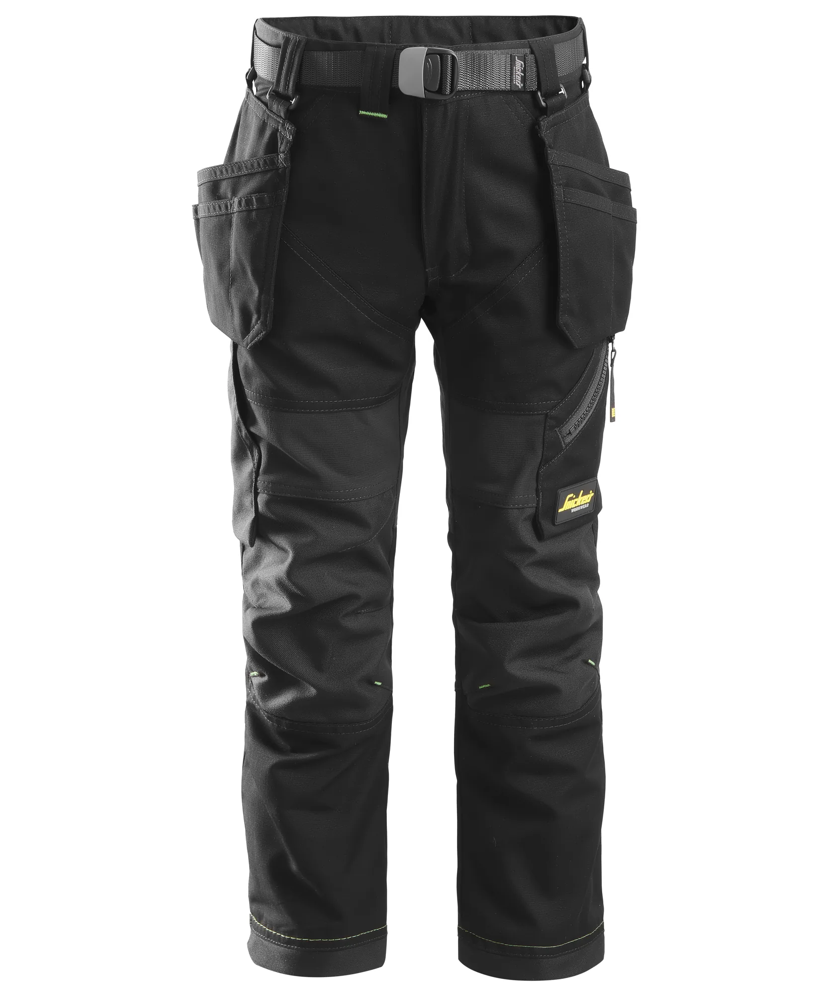 Snickers 7505 FlexiWork Junior Trousers in Black/Black
