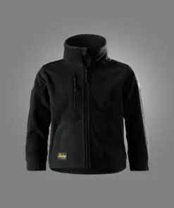 Snickers 7511 Junior Windblocker Fleece Jacket in Black/Black
