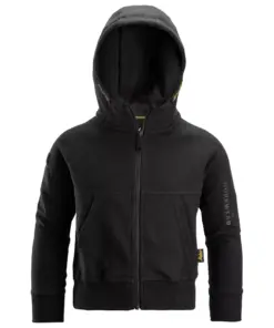 Snickers 7512 Junior Logo Full-Zip Hoodie in Black
