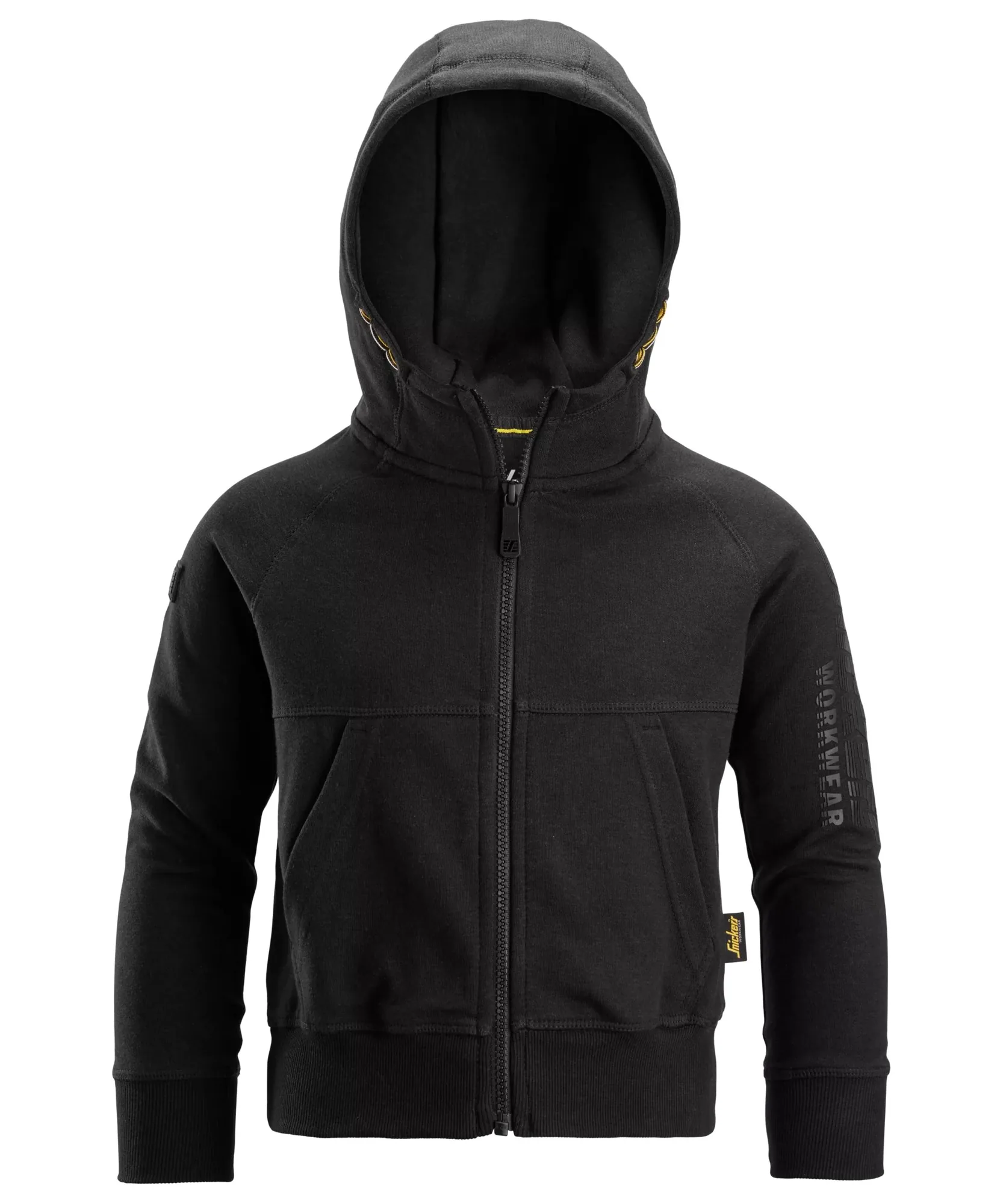 Snickers 7512 Junior Logo Full-Zip Hoodie in Black