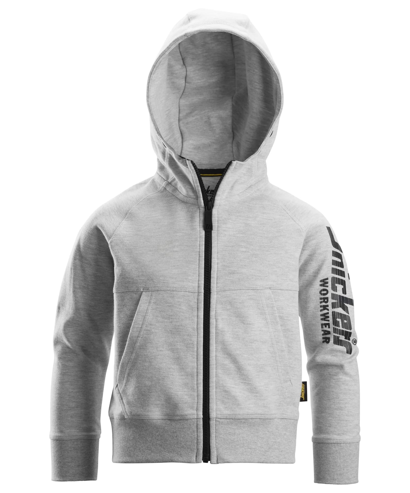 Snickers 7512 Junior Logo Full-Zip Hoodie in Grey Melange
