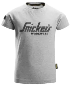 Snickers 7514 Junior Logo T-shirt in Grey Melange