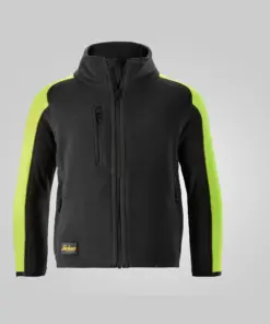 Snickers 7522 Junior Polartec® Shed Less Fleece Jacket in Black/Neon Yellow