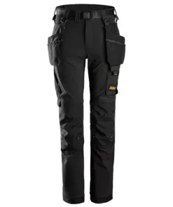 Snickers 7575 AllroundWork Junior 4-way Stretch Trousers in Black/Black