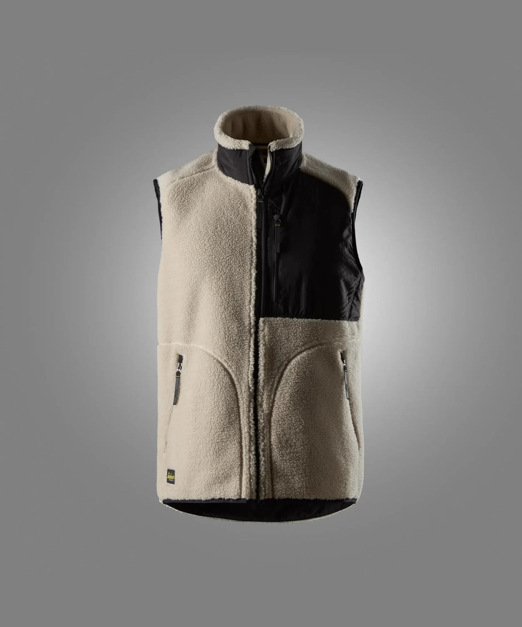 Snickers 8006 Pile Vest in Light Sand/Black