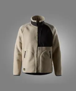 Snickers 8016 Pile Jacket in Light Sand/Black