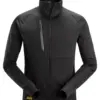 Snickers 8023 FlexiWork Plain Polartec® Powerstretch Full-Zip Jacket in Black