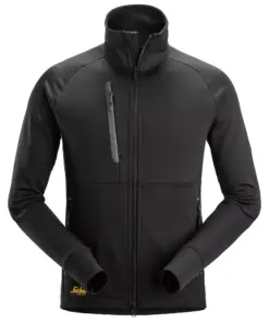 Snickers 8023 FlexiWork Plain Polartec® Powerstretch Full-Zip Jacket in Black