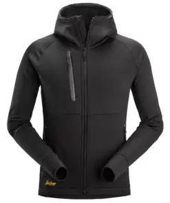 Snickers 8026 FlexiWork Polartec® Powerstretch Full-Zip Hoodie in Black