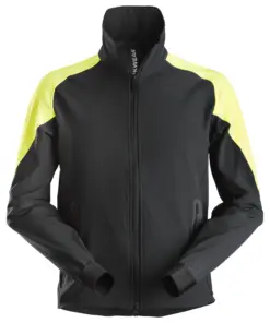 Snickers 8028 FlexiWork Neon Jacket in Black/Neon Yellow