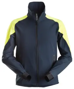 Snickers 8028 FlexiWork Neon Jacket in Navy/Neon Yellow