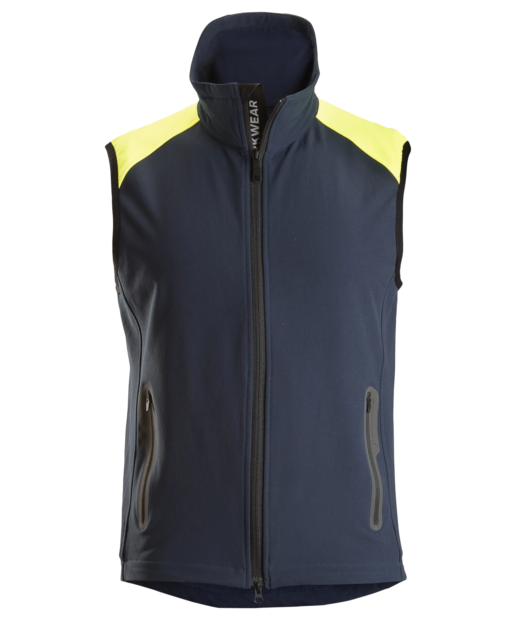 Snickers 8029 FlexiWork Neon Vest in Navy/Neon Yellow
