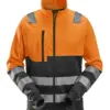 Snickers 8035 High-Vis Class 2 FZ Jacket in High Visibility Orange/Black