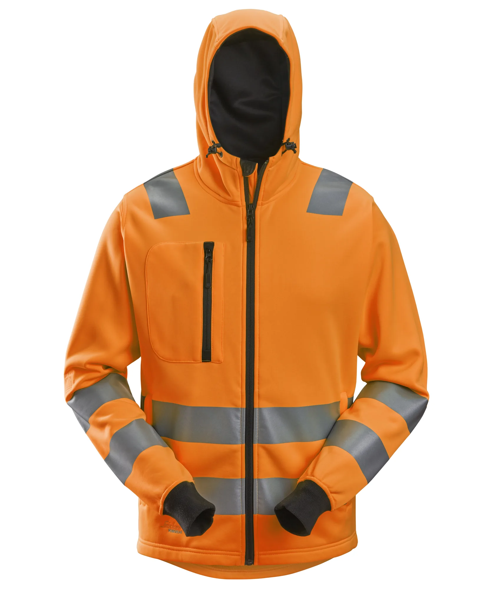 Snickers 8039 High-Vis Class 2/3 Full Zip Hoodie in High Visibility Orange