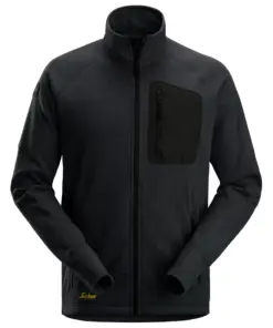 Snickers 8042 FlexiWork Fleece Jacket in Black